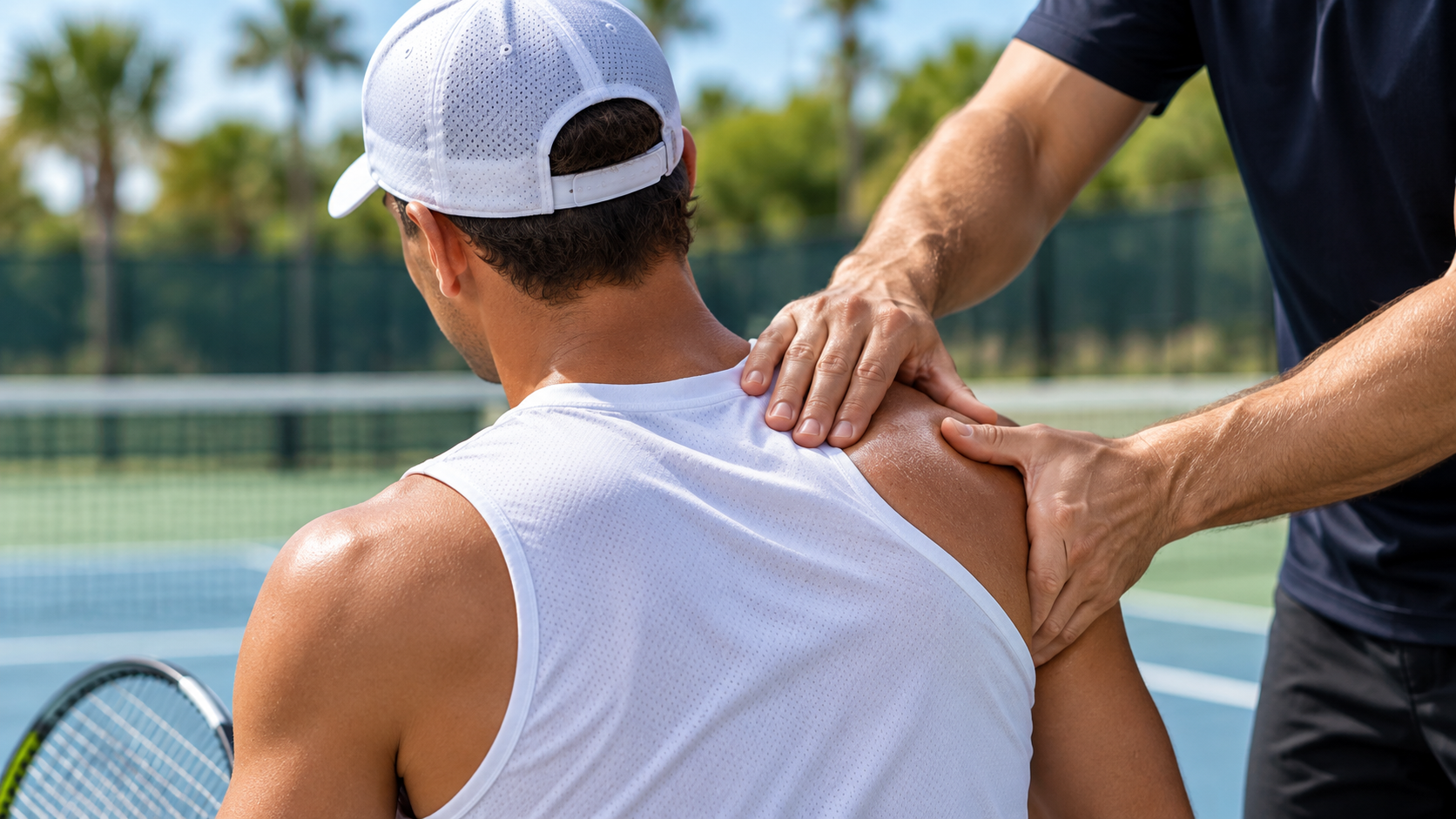 Manual therapy for a tennis player
